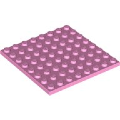 bright pink plate 8 x 8