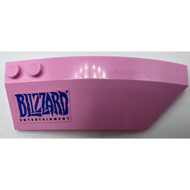 bright pink wedge 8 x 3 x 2 open right with blizzard entertainment pattern sticker - set 75973