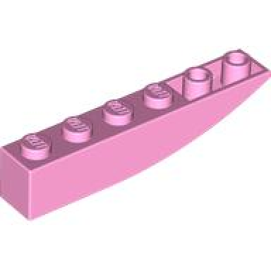 bright pink slope curved 6 x 1 inverted