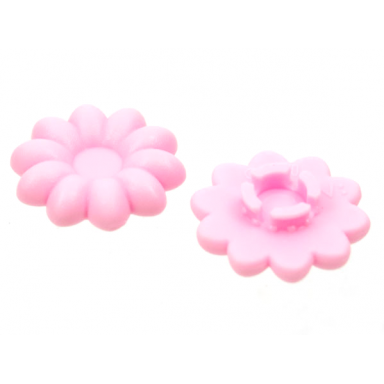bright pink clikits icon flower 10 petals 2 x 2 small with pin frosted solid and transparent colors