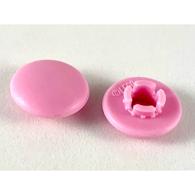 bright pink clikits icon round 2 x 2 small thin with pin
