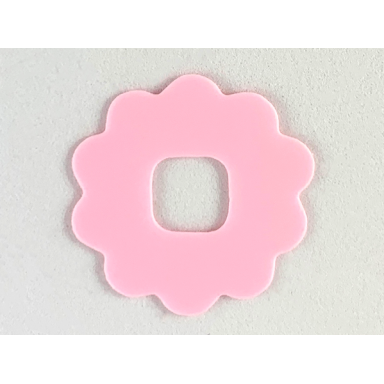 bright pink clikits icon accent rubber flower 10 petals 2 3 4 x 2 3 4