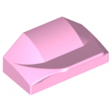 bright pink slope curved 1 x 2 x 2 3 wing end
