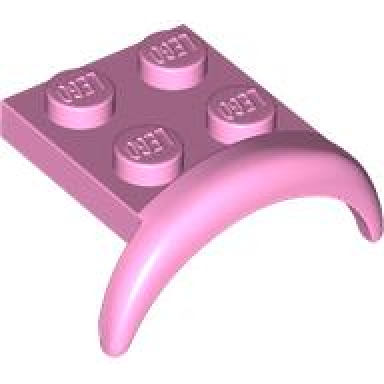 bright pink vehicle mudguard 3 x 3 x 1 with arch round