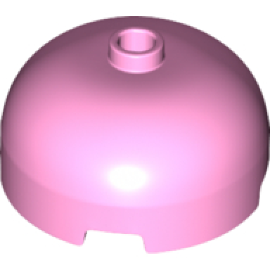 bright pink brick round 3 x 3 x 1 1 3 dome top - open stud