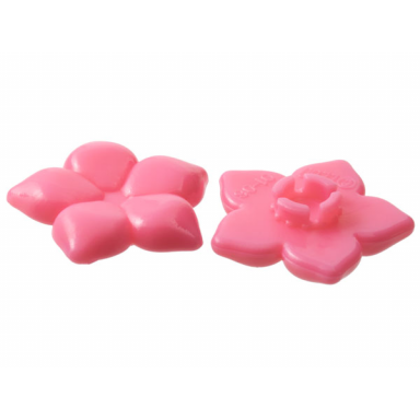 bright pink clikits icon flower 5 pointed petals 2 x 2 large with pin