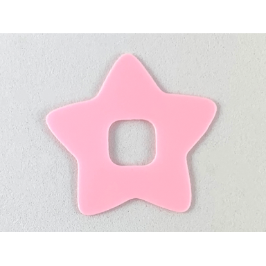 bright pink clikits icon accent rubber star 3 x 3