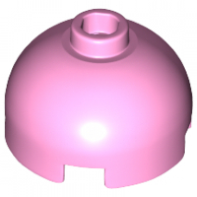 bright pink brick round 2 x 2 dome top