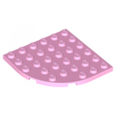 bright pink plate round corner 6 x 6