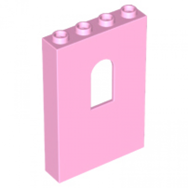 bright pink panel 1 x 4 x 5 wall with window