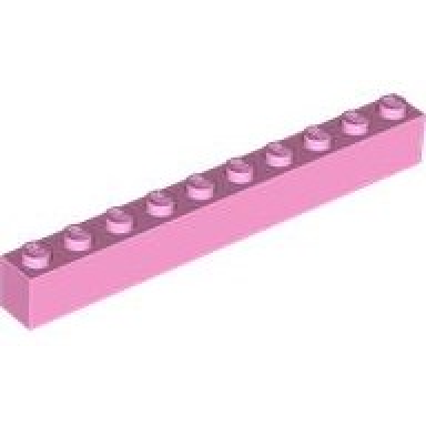 bright pink brick 1 x 10
