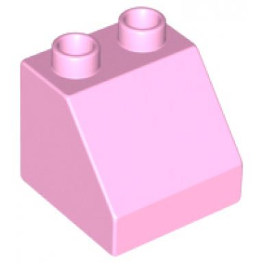 bright pink duplo brick 2 x 2 x 1 1 2 slope 45