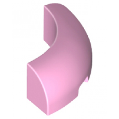 bright pink brick round corner 3 x 3 without studs