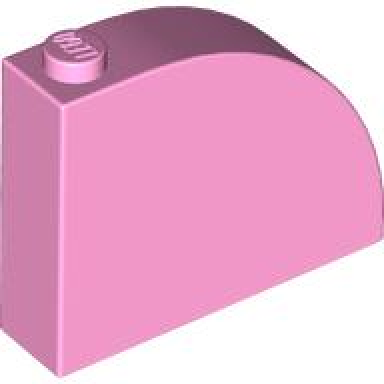 bright pink slope curved 4 x 1 x 2 2 3 with stud