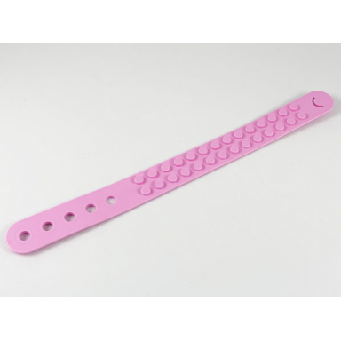 bright pink bracelet with 2 x 14 studs and 5 holes