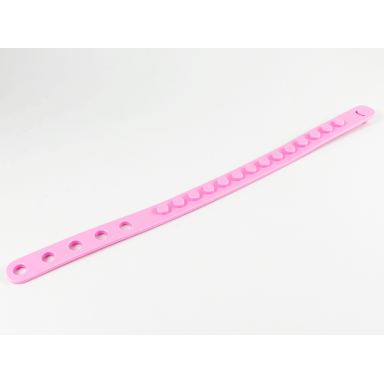 bright pink bracelet with 1 x 14 studs and 5 holes
