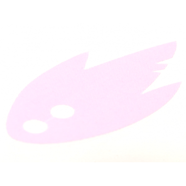 bright pink cloth play cube accent feathers with 2 holes - traditional starch fabric