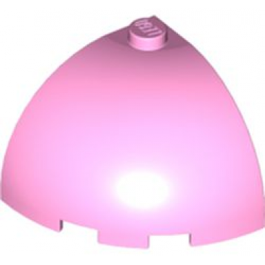bright pink brick round corner 3 x 3 x 2 dome top
