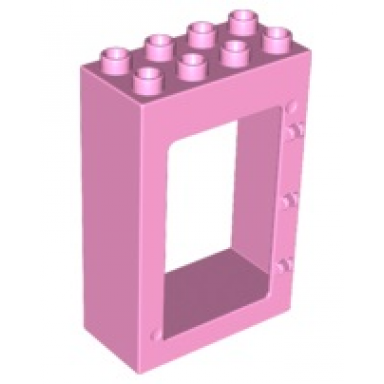 bright pink duplo door window frame 2 x 4 x 5