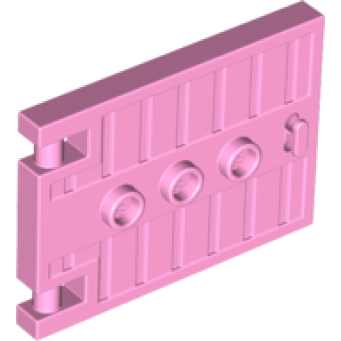 bright pink door 1 x 5 x 3 with 3 studs and handle