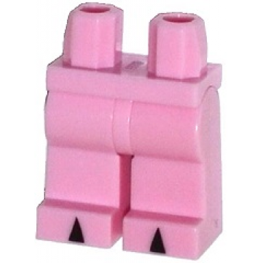 bright pink hips and legs with black triangles on feet pattern