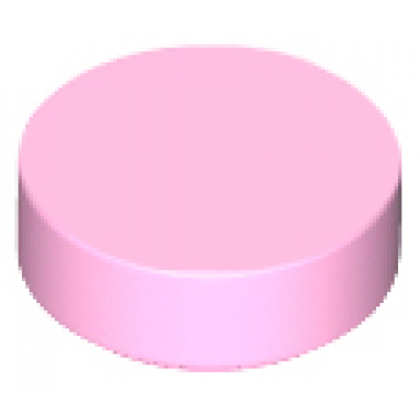 bright pink tile round 1 x 1
