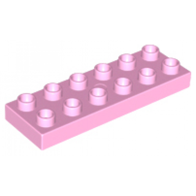 bright pink duplo plate 2 x 6