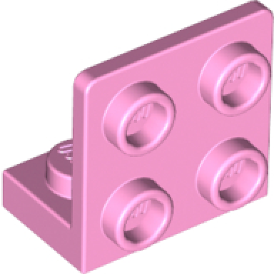 bright pink bracket 1 x 2 - 2 x 2 inverted