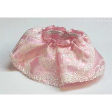 bright pink duplo wear cloth skirt with white butterflies pattern