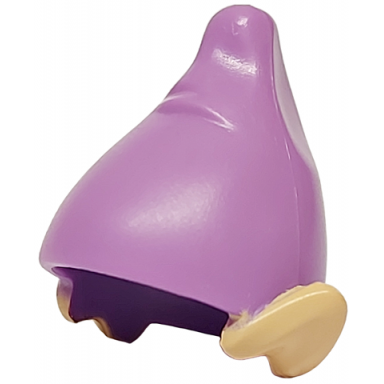 medium lavender minifigure headgear hat elf dwarf with light nougat pointed ears pattern