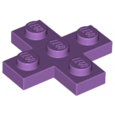 medium lavender plate modified 3 x 3 cross