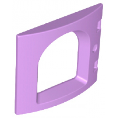 medium lavender duplo door window pane 1 x 4 x 3 curved front with rounded pane