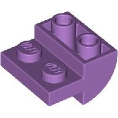 medium lavender slope curved 2 x 2 inverted