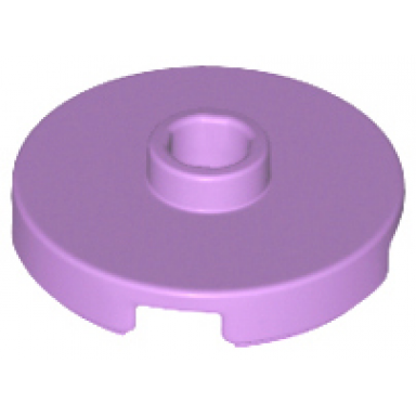 medium lavender tile round 2 x 2 with open stud