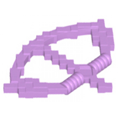 medium lavender minifigure weapon bow pixelated with arrow drawn minecraft