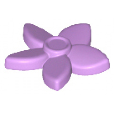 medium lavender friends accessories hair decoration flower with pointed petals and small pin