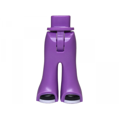 medium lavender mini doll hips and trousers bell-bottoms with black shoes with white soles pattern - thin hinge
