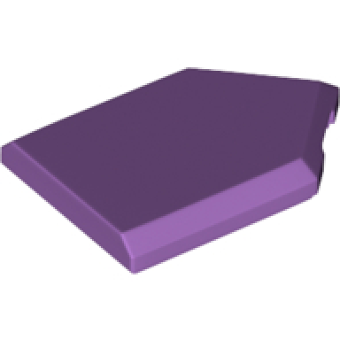 medium lavender tile modified 2 x 3 pentagonal