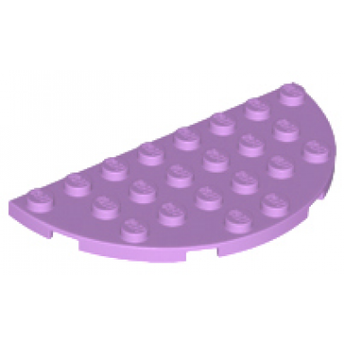 medium lavender plate round half 4 x 8