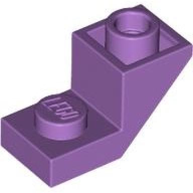 medium lavender slope inverted 45 2 x 1 with 2 3 cutout
