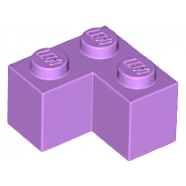 medium lavender brick 2 x 2 corner