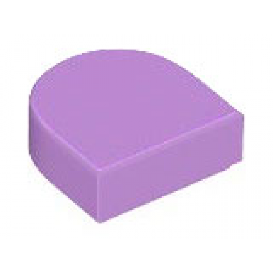 medium lavender tile round 1 x 1 half circle extended