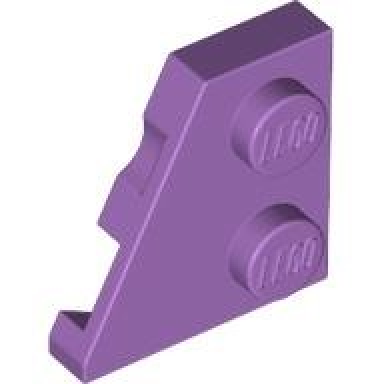 medium lavender wedge plate 2 x 2 left