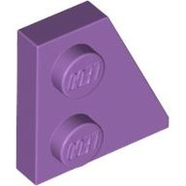 medium lavender wedge plate 2 x 2 right
