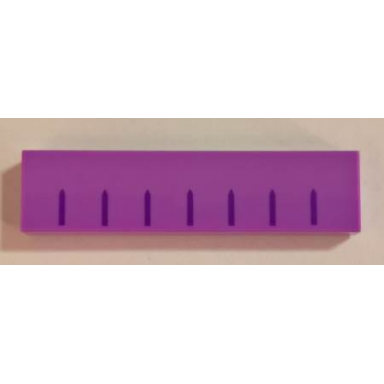 medium lavender tile 1 x 4 with 7 dark purple lines with pointed ends pattern brickheadz thanos lower face