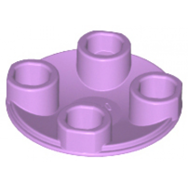 medium lavender plate round 2 x 2 with rounded bottom boat stud