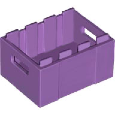 medium lavender container crate 3 x 4 x 1 2 3 with handholds