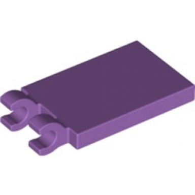 medium lavender tile modified 2 x 3 with 2 open o clips
