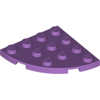 medium lavender plate round corner 4 x 4