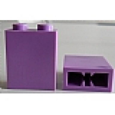 medium lavender brick 1 x 2 x 2 with inside axle holder